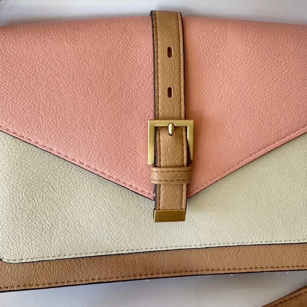 Colorblock Convertible Crossbody Bag‎ Purse Fashion Shoulder Flap Handbag